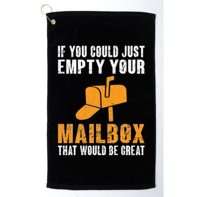If You Could Just Empty Your Mailbox Funny Postal Employee Golf Towel