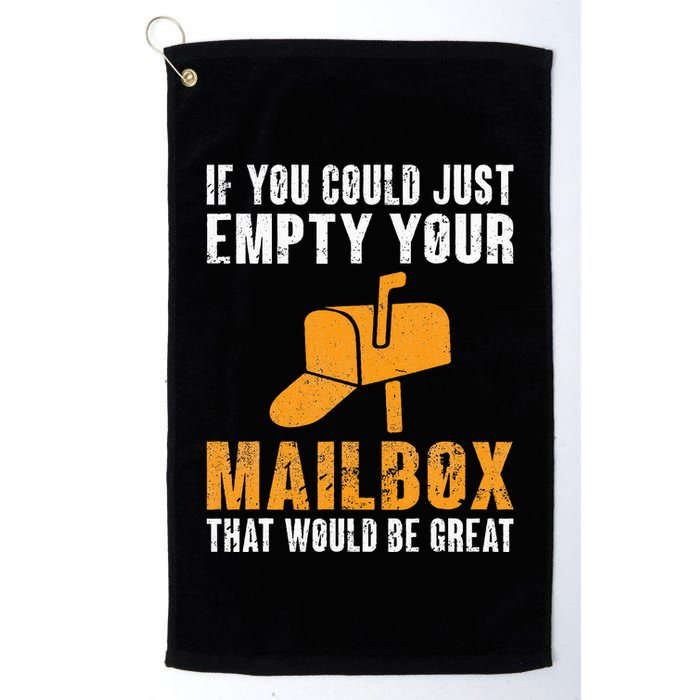 If You Could Just Empty Your Mailbox Funny Postal Employee Golf Towel