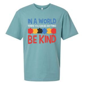 If You Can Be Anything Be Kind Autism Awareness Gift Sueded Cloud Jersey T-Shirt