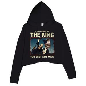 If You Come At The King You Best Not Miss Crop Fleece Hoodie