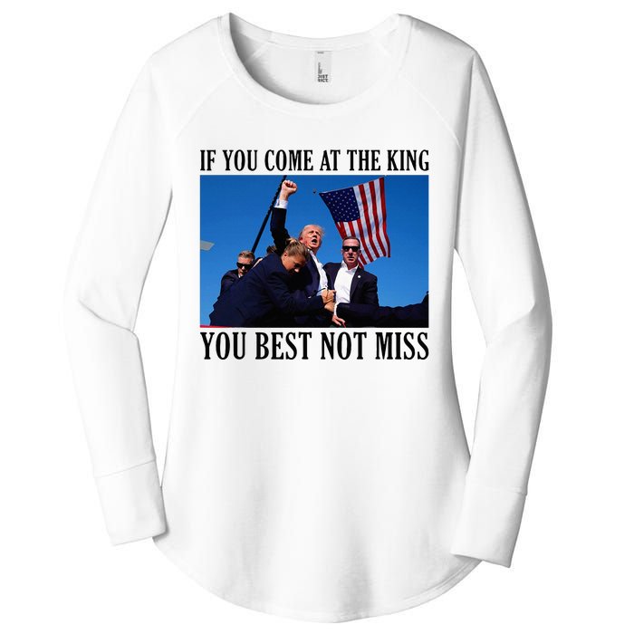 If You Come At The King You Best Not Miss Women's Perfect Tri Tunic Long Sleeve Shirt