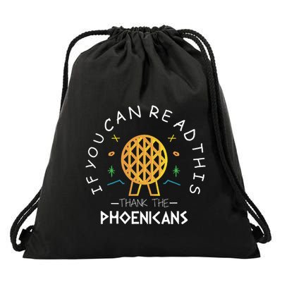 If You Can Read This Thank The Phoenicians Reading Drawstring Bag