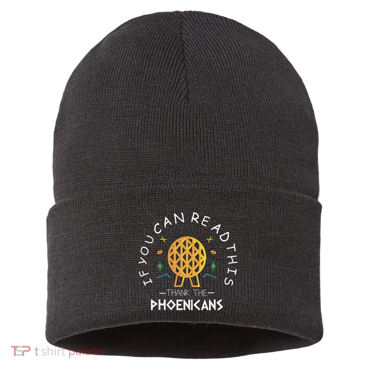 If You Can Read This Thank The Phoenicians Reading Sustainable Knit Beanie