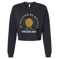 If You Can Read This Thank The Phoenicians Reading Cropped Pullover Crew