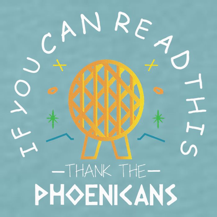 If You Can Read This Thank The Phoenicians Reading Sueded Cloud Jersey T-Shirt