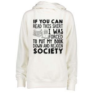 If You Can Read This Book Lovers Novel Reading Funny Gift Womens Funnel Neck Pullover Hood