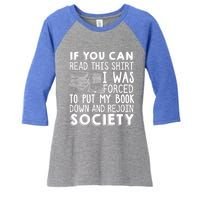 If You Can Read This Book Lovers Novel Reading Funny Gift Women's Tri-Blend 3/4-Sleeve Raglan Shirt