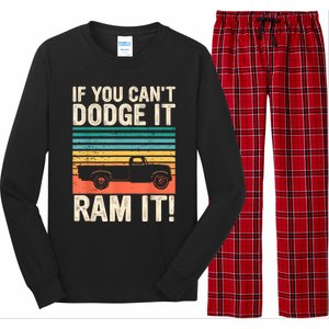 If You Cant Dodge It Retro It Pickup Truck Long Sleeve Pajama Set