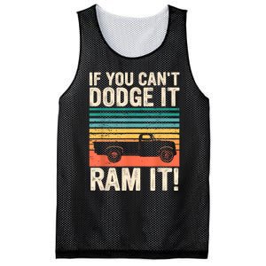 If You Cant Dodge It Retro It Pickup Truck Mesh Reversible Basketball Jersey Tank