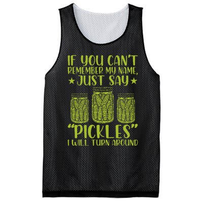 If You CanT Remember My Name Just Say Pickles Mesh Reversible Basketball Jersey Tank