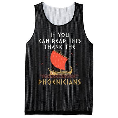 If You Can Read This Thank The Phoenicians Mesh Reversible Basketball Jersey Tank