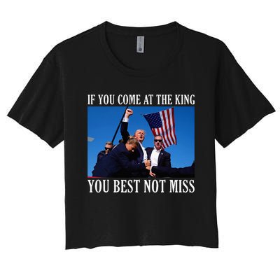 If You Come At The King You Best Not Miss Women's Crop Top Tee