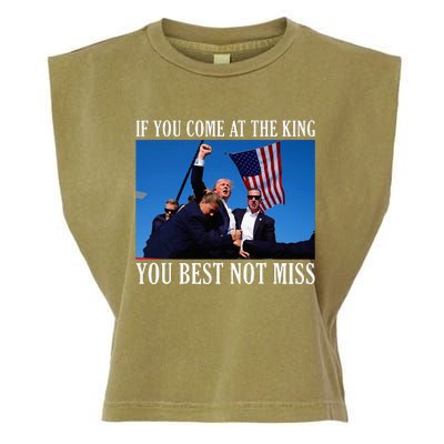 If You Come At The King You Best Not Miss Garment-Dyed Women's Muscle Tee