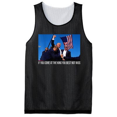 If You Come At The King You Best Not Miss Trump Mesh Reversible Basketball Jersey Tank