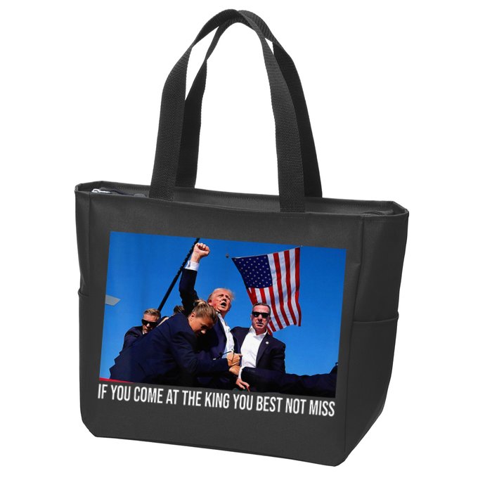 If You Come At The King You Best Not Miss Trump Zip Tote Bag