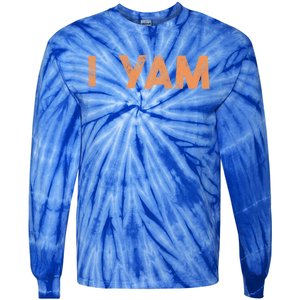 I Yam Cute Gift Shes My Sweet Potato Matching Couple Halloween Funny Gift Tie-Dye Long Sleeve Shirt