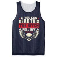 If You Can Read This The Bitch Fell Off Biker Back Print Mesh Reversible Basketball Jersey Tank