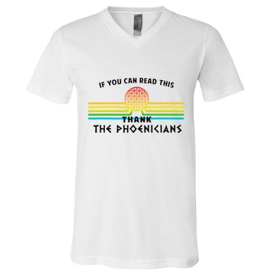 If You Can Read This Thank Phoenicians Reading V-Neck T-Shirt