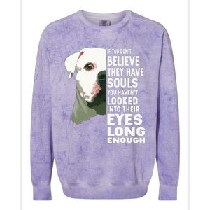 If You Dont Believe They Have Souls American Bulldog Lover Colorblast Crewneck Sweatshirt