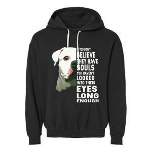 If You Dont Believe They Have Souls American Bulldog Lover Garment-Dyed Fleece Hoodie