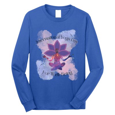 International Yoga Day For Wellbeing Gift Long Sleeve Shirt