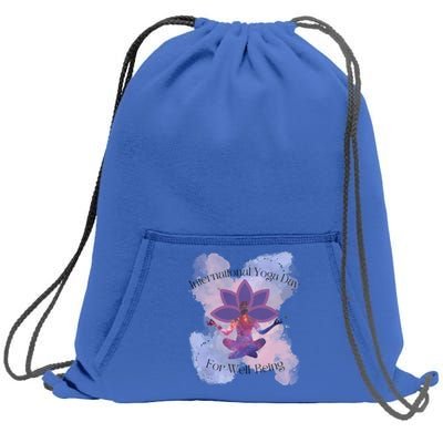 International Yoga Day For Wellbeing Gift Sweatshirt Cinch Pack Bag