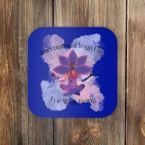 International Yoga Day For Wellbeing Gift Coaster