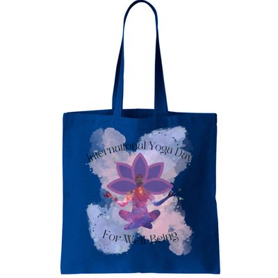 International Yoga Day For Wellbeing Gift Tote Bag