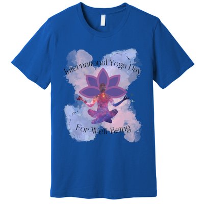 International Yoga Day For Wellbeing Gift Premium T-Shirt