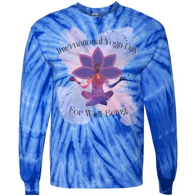 International Yoga Day For Wellbeing Gift Tie-Dye Long Sleeve Shirt