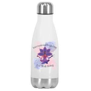 International Yoga Day For Wellbeing Gift Stainless Steel Insulated Water Bottle