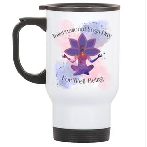 International Yoga Day For Wellbeing Gift Stainless Steel Travel Mug