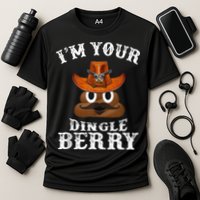 Im Your Dingleberry Western Cowboy Poo Turd Funny Cooling Performance Crew T-Shirt