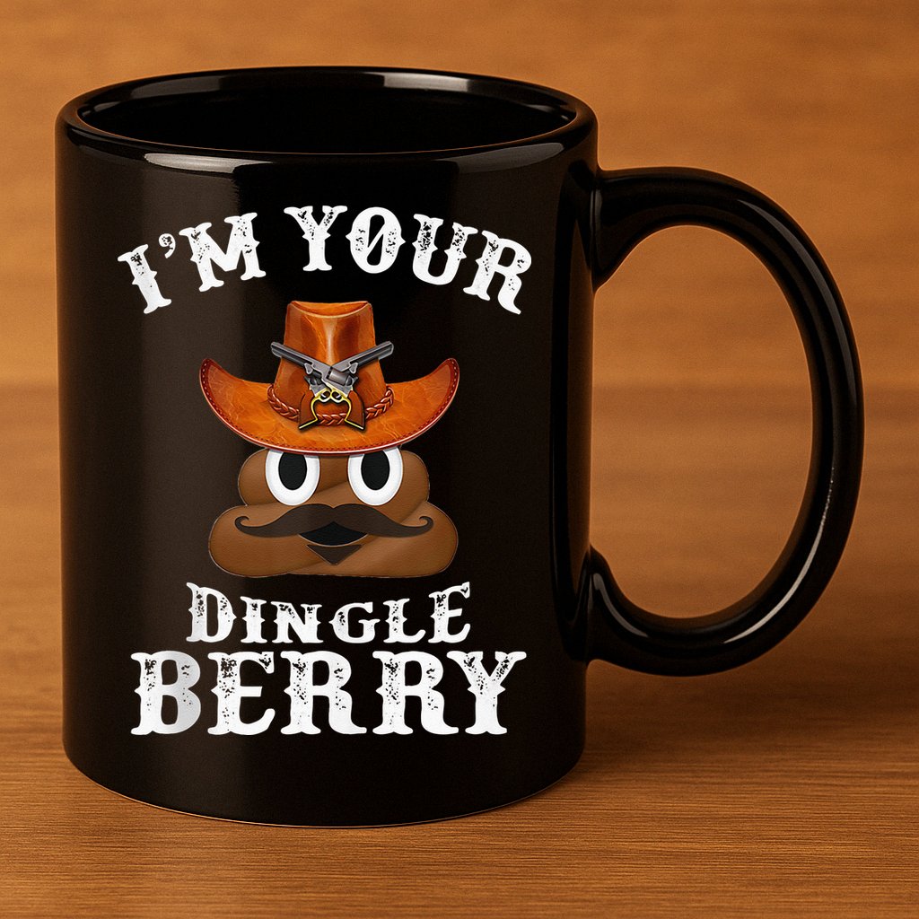 Im Your Dingleberry Western Cowboy Poo Turd Funny 11oz C Handle Ceramic Mug