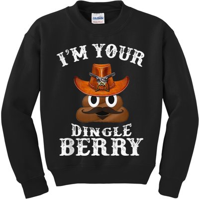 Im Your Dingleberry Western Cowboy Poo Turd Funny Kids Sweatshirt