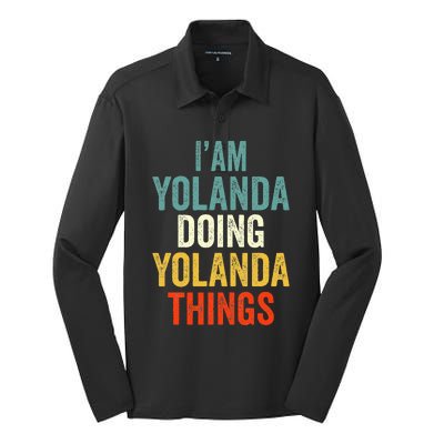 Im Yolanda Doing Yolanda Things Yolanda Personali Silk Touch Performance Long Sleeve Polo