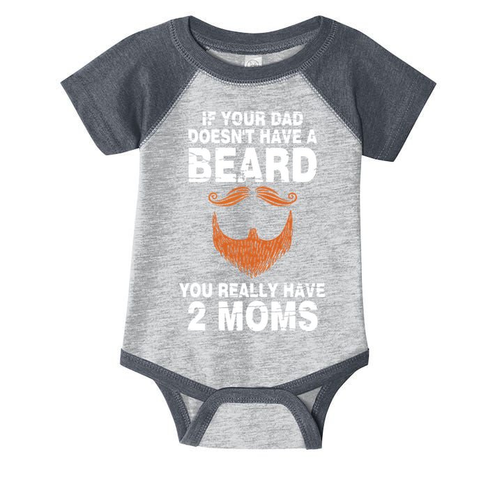 If Your Dad Doesn't Have A Beard You Really Have 2 Moms Infant Baby Jersey Bodysuit