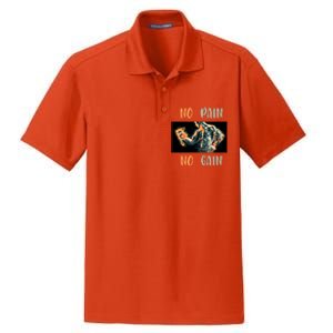 If You Don't Want To Give Up No Pain No Gain Gift Dry Zone Grid Polo