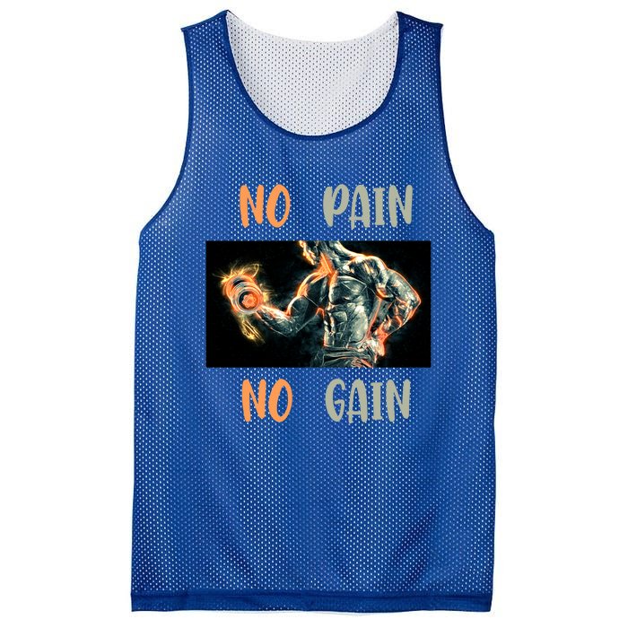 If You Don't Want To Give Up No Pain No Gain Gift Mesh Reversible Basketball Jersey Tank