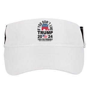 If You Dont Like Trump Then You Probably Wont Like Me Funny Political Adult Drive Performance Visor