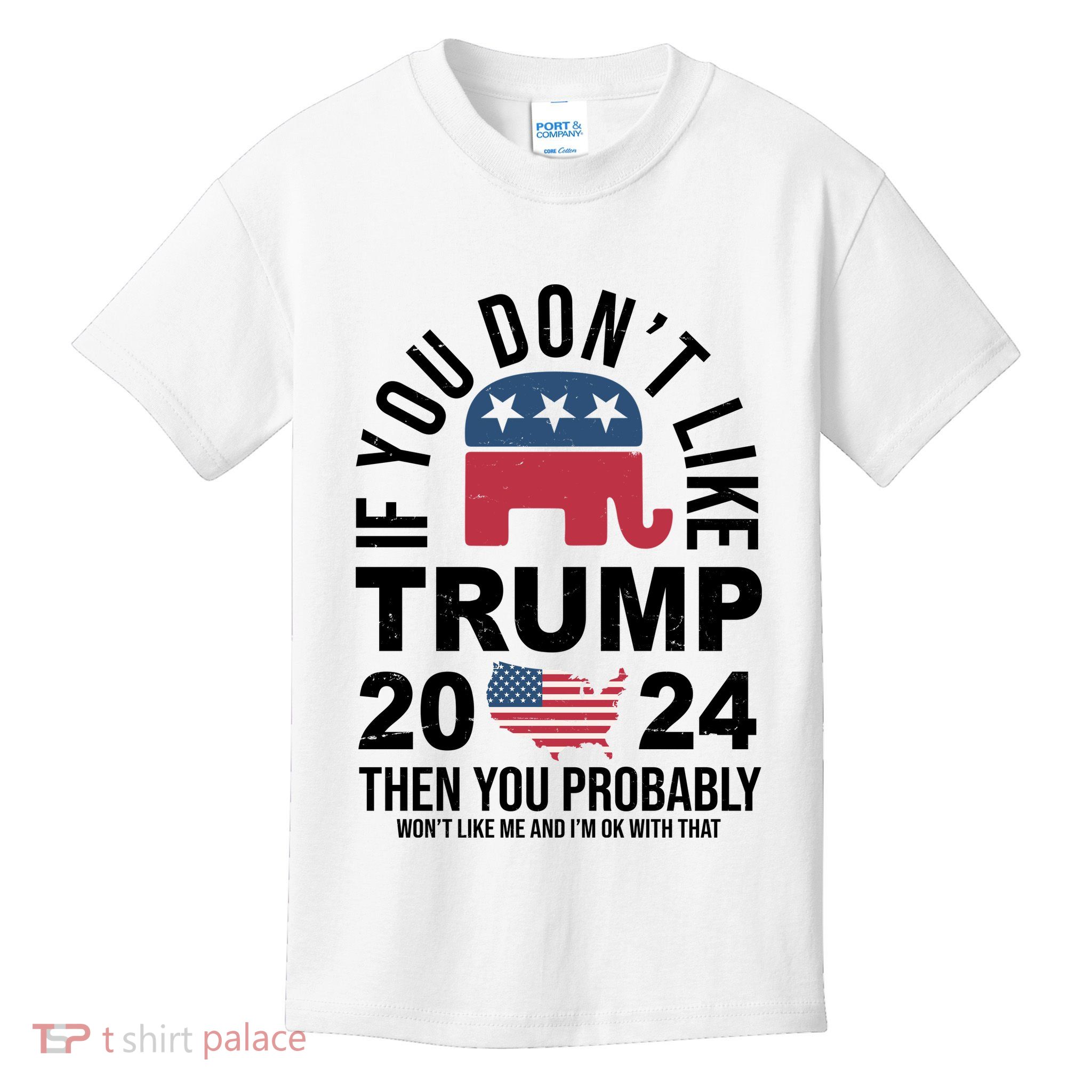 If You Dont Like Trump Then You Probably Wont Like Me Funny Political Kids T-Shirt