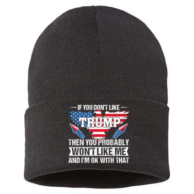 If You Don't Like Trump Then You Bably Won't Like Me Sustainable Knit Beanie