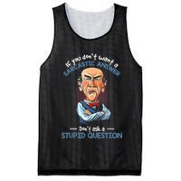 If You Don't Want A Sarcastic Answer Don't Ask A Stupid Mesh Reversible Basketball Jersey Tank