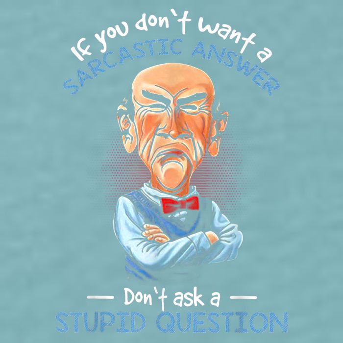 If You Don't Want A Sarcastic Answer Don't Ask A Stupid Sueded Cloud Jersey T-Shirt
