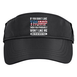 If You Don't Like Trump Then You Probably Won't Like Me Adult Drive Performance Visor