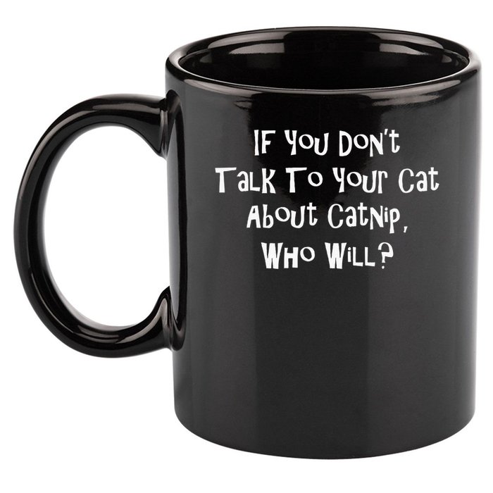 If You Don't Talk To Your Cat About Catnip Who Will 11oz C Handle Ceramic Mug