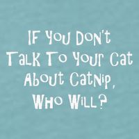 If You Don't Talk To Your Cat About Catnip Who Will Sueded Cloud Jersey T-Shirt