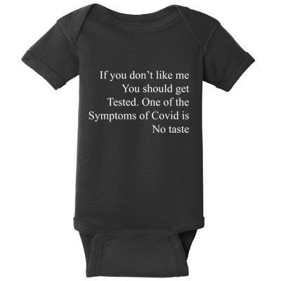 If You Don't Like Ne You Should Get Tested Funny Covid Baby Bodysuit