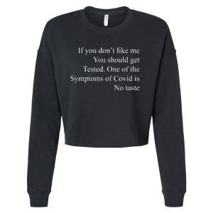 If You Don't Like Ne You Should Get Tested Funny Covid Cropped Pullover Crew