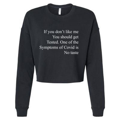 If You Don't Like Ne You Should Get Tested Funny Covid Cropped Pullover Crew